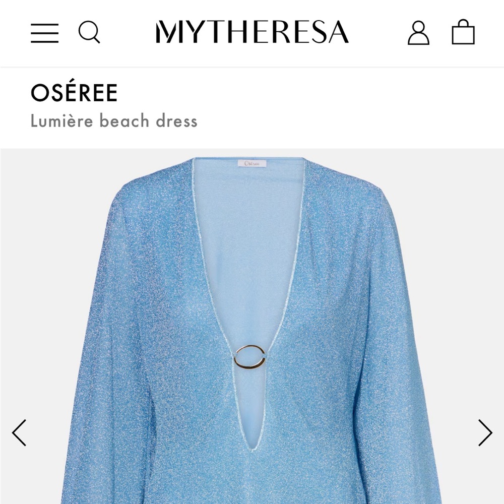 NWT Oseree Lumiere kaftan shade crystal